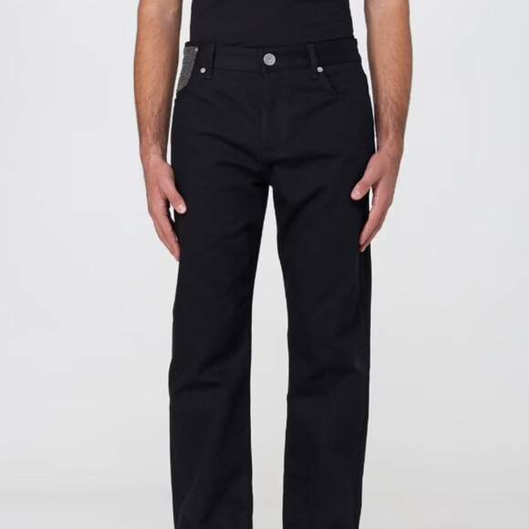 BNWT AW23 BALMAIN STRAIGHT LEG RHINESTONES JEANS 36 - Picture 1 of 14